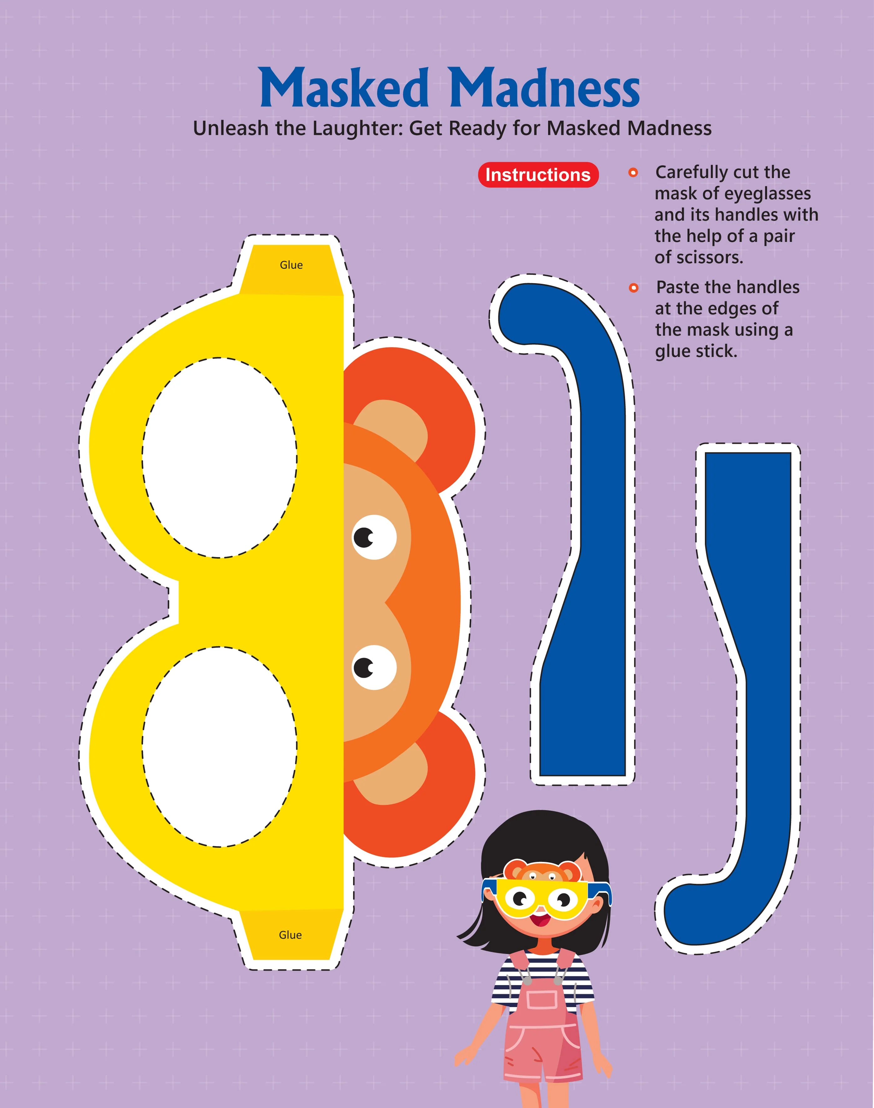Animal Friends Scissors Skills Activity Book for Kids Age 4 - 7 years | With Child- Safe Scissors, Games and Mask - Image 12