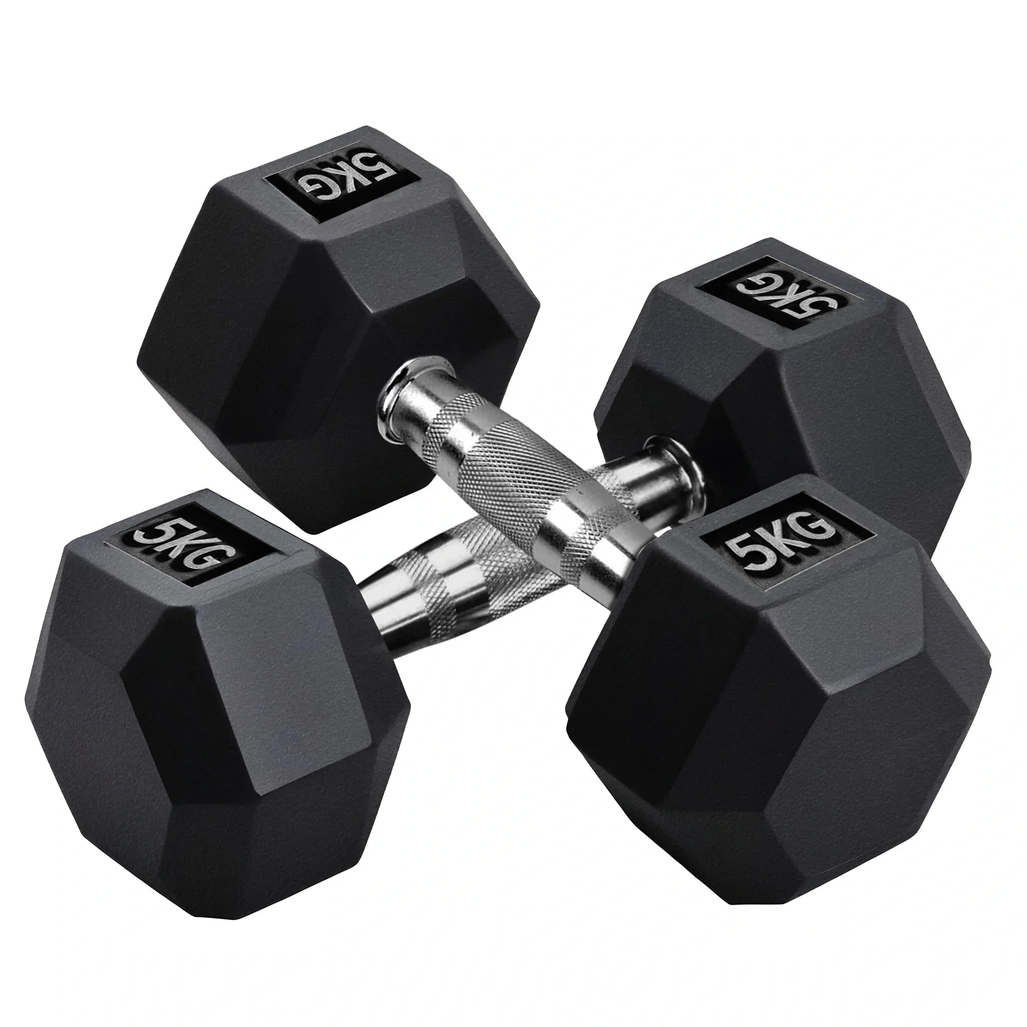 Anti-slip Rubber Dumbbells Pair - Image 2