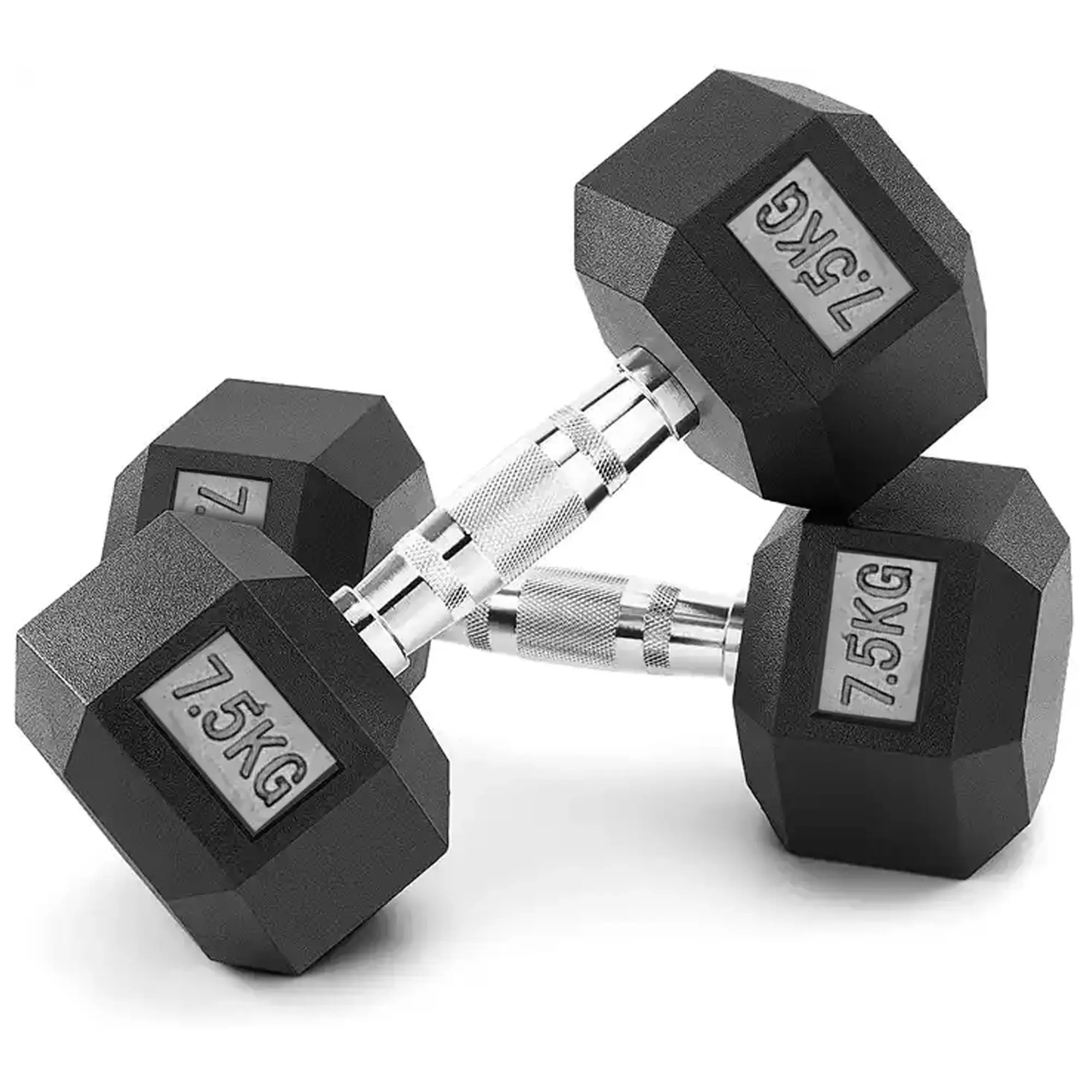 Anti-slip Rubber Dumbbells Pair - Image 3
