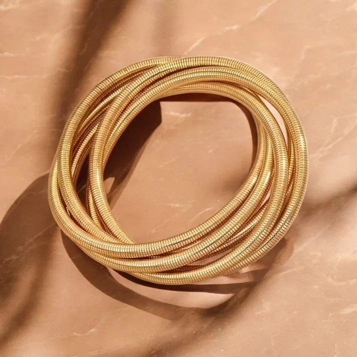Anti Tarnish Multi Layered Gold Bracelet - Image 5