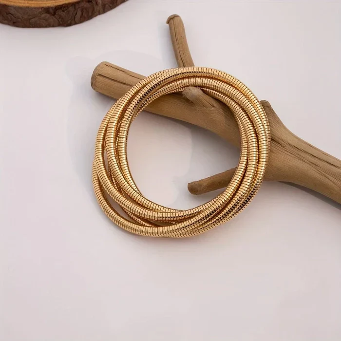 Anti Tarnish Multi Layered Gold Bracelet - Image 6