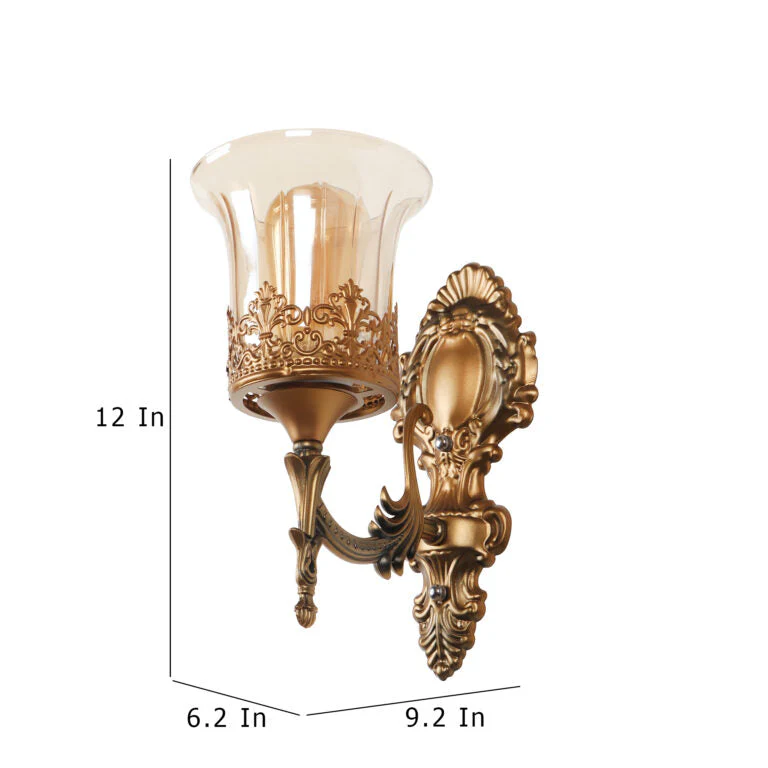 Antique Brass Finish Wall Light - Image 8