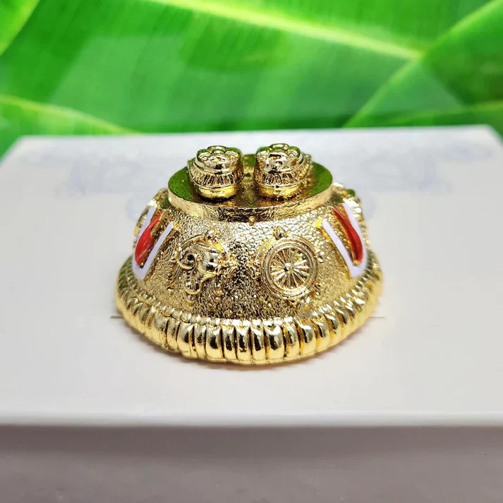 Antique Finish Lord Balaji Charan Paduka - Image 3