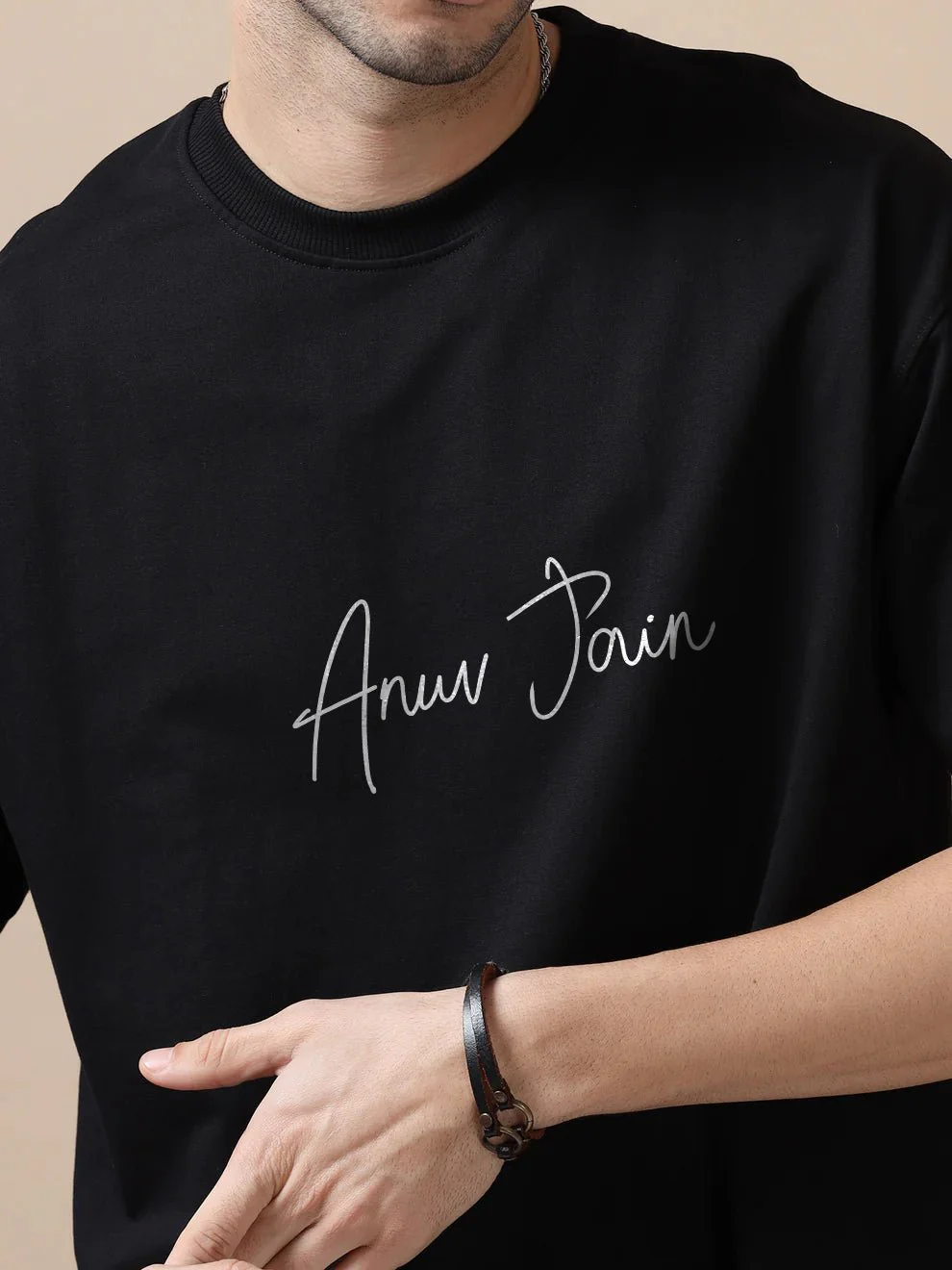 Anuv Jain Black Oversize T-Shirt - Image 6