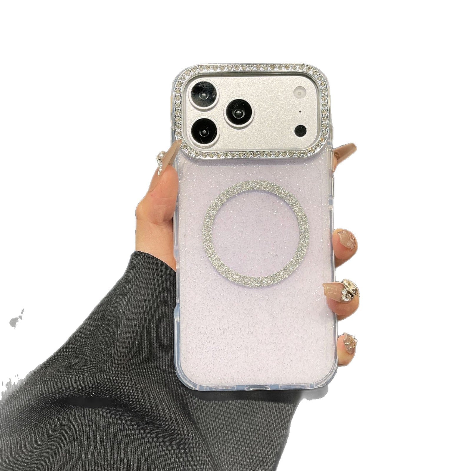 Apple Iphone Glitter Back Cover Magnetic suction Case - Image 10