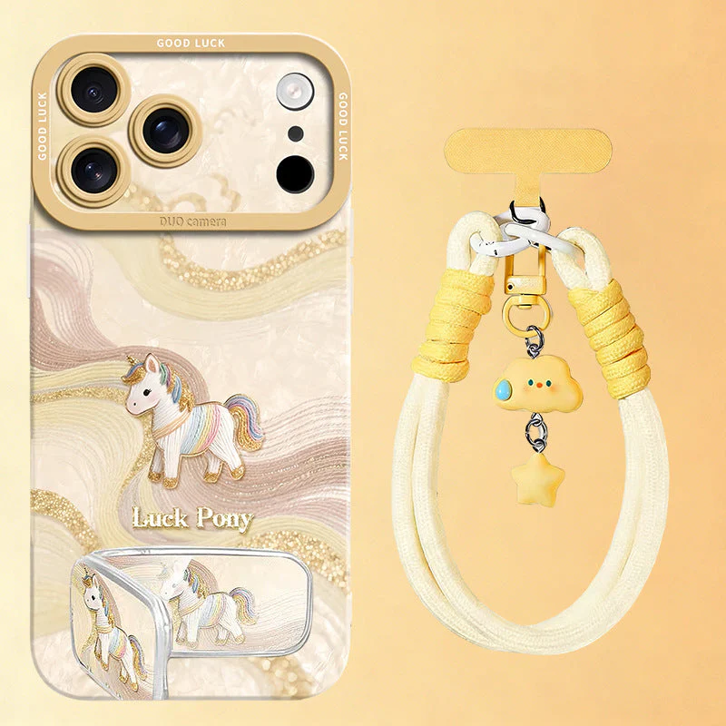 Apple Iphone Horse Silk Pony Case with Mirror Stand and Hand Strap (Exclusive) - Image 5