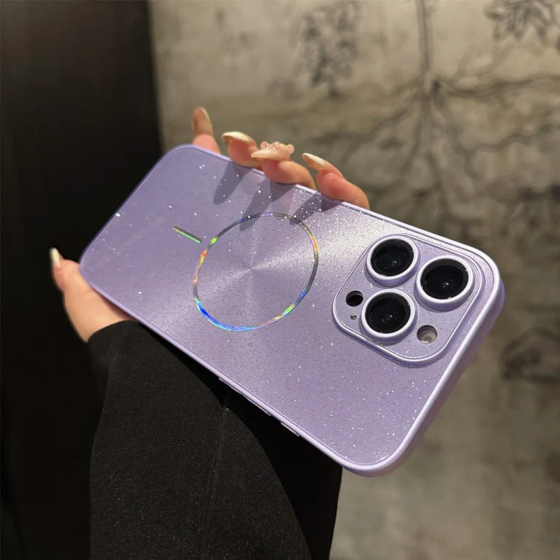 Apple Iphone Ice Crystal Glitter Fine Circle Cover - Image 3