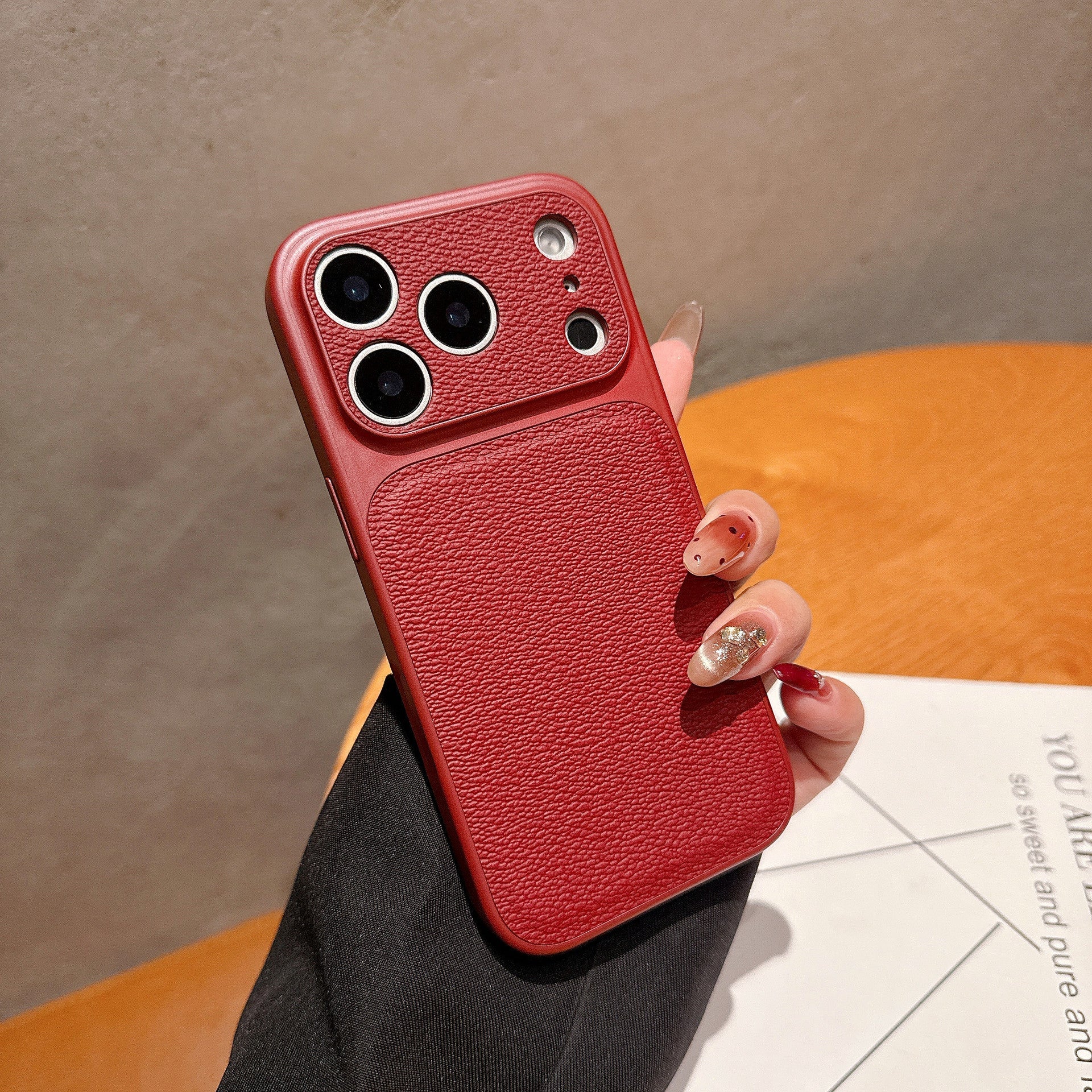 Apple Iphone Intantly Transforms Into Large View Business Style Lychee Textured Phone Case - Image 23