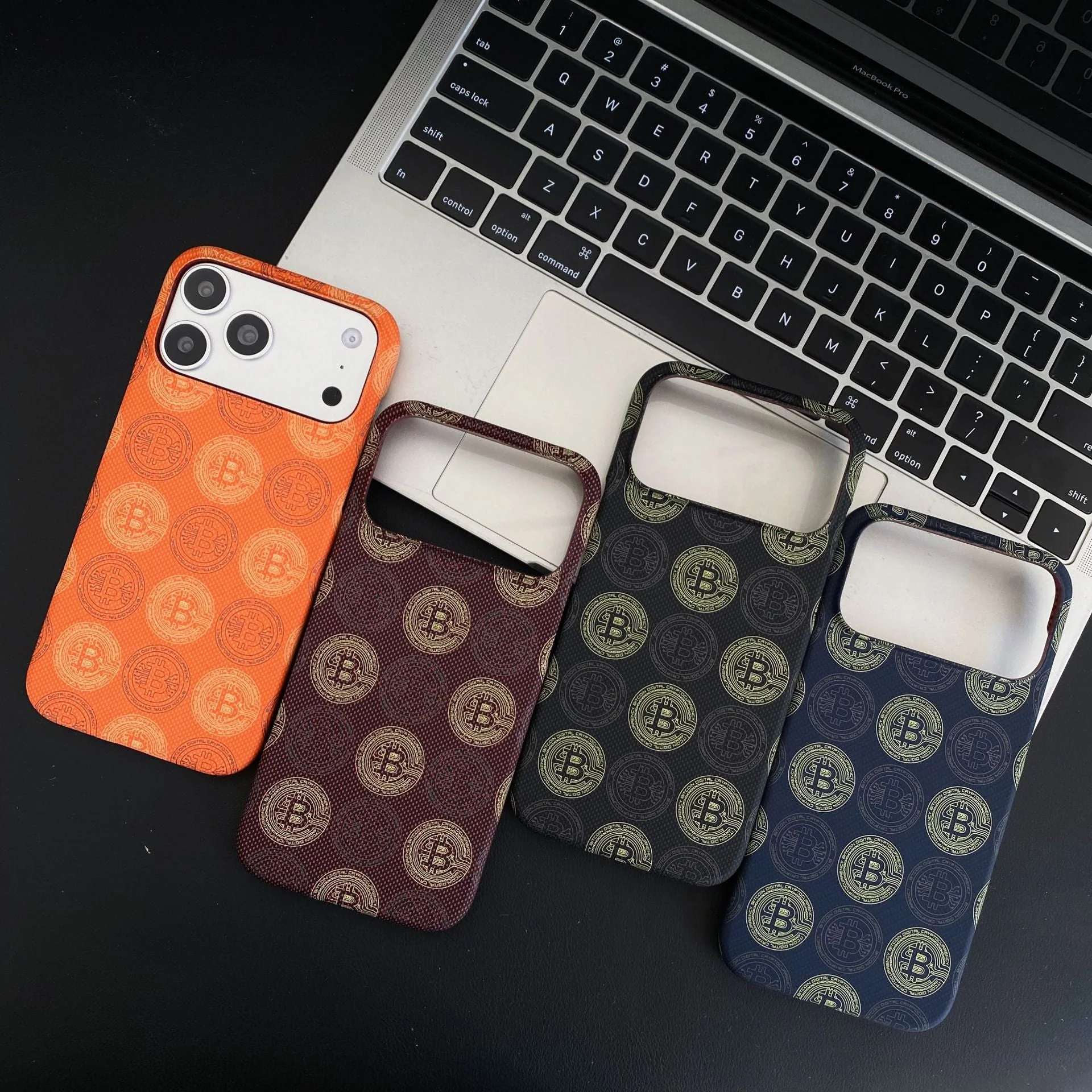 Apple Iphone Kevlar Magnetic Cover with Bitcoin Pattern - Image 5