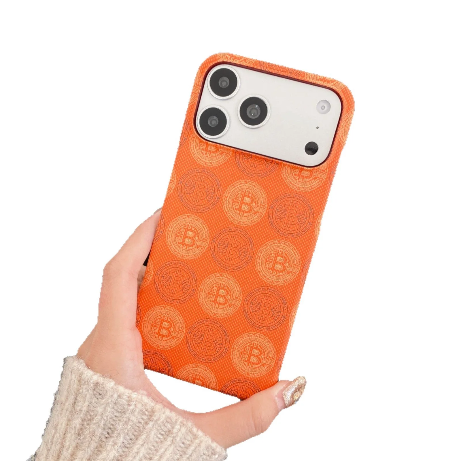 Apple Iphone Kevlar Magnetic Cover with Bitcoin Pattern - Image 8