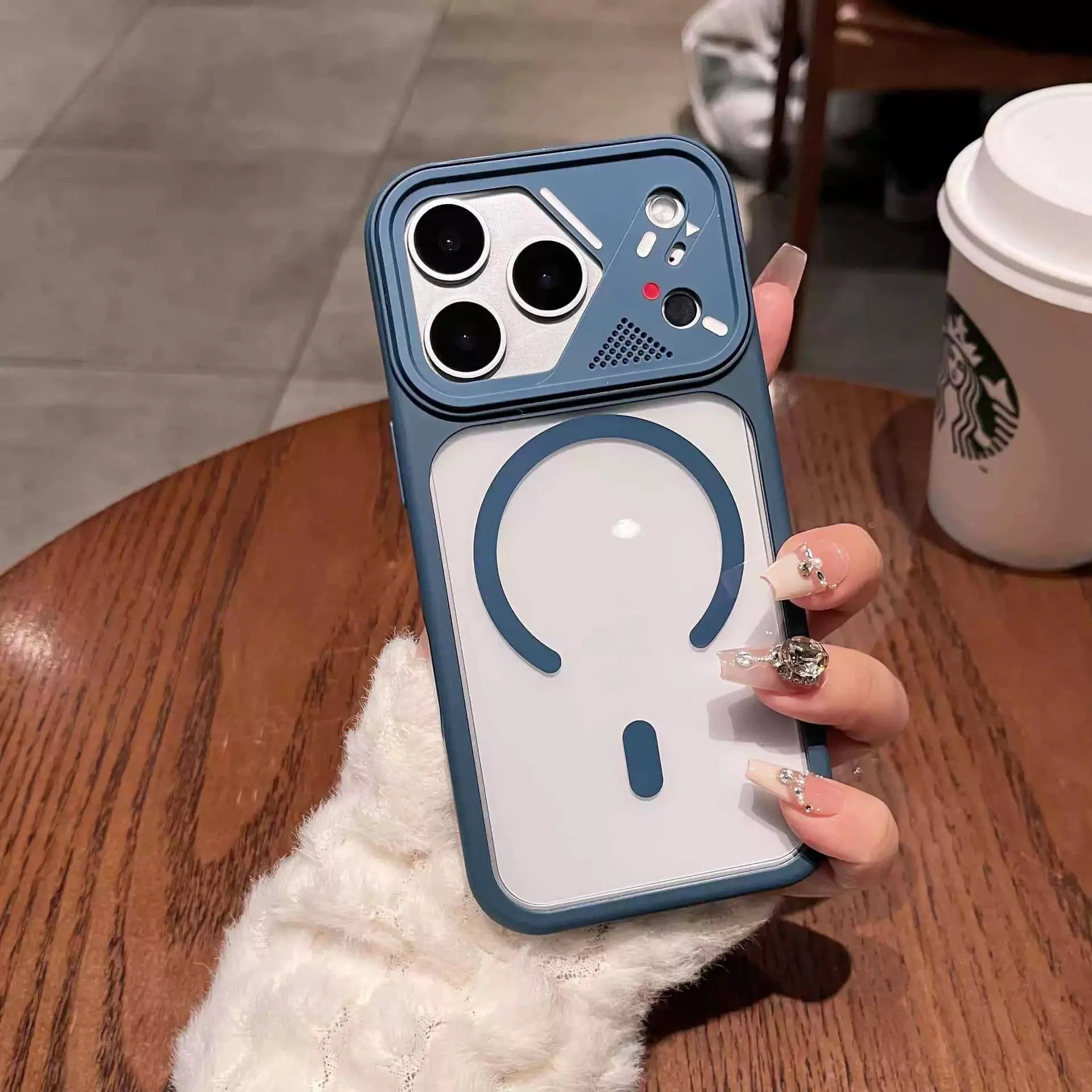 Apple Iphone Mobile Cover Acrylic Magnetic Suction Skin Feel Matte Protective Case - Image 3