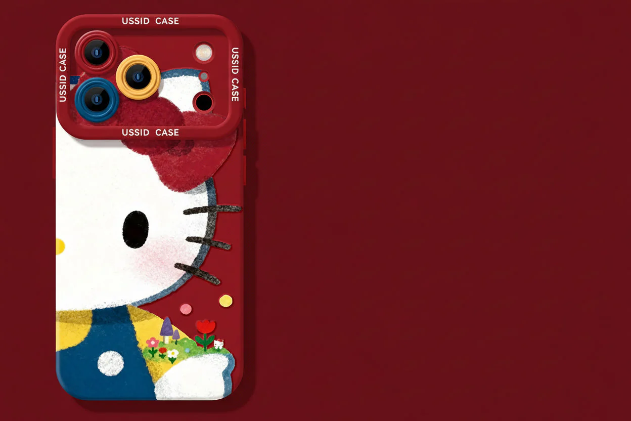 Apple Iphone New Year Big Face Cat Case Soft High Value Phone Case - Image 2