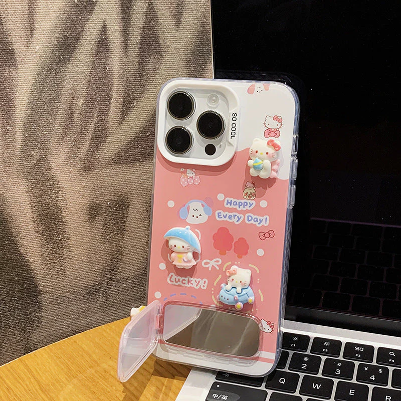 Apple Iphone Pink Hello Kitty Custom Doll with Stand - Image 2