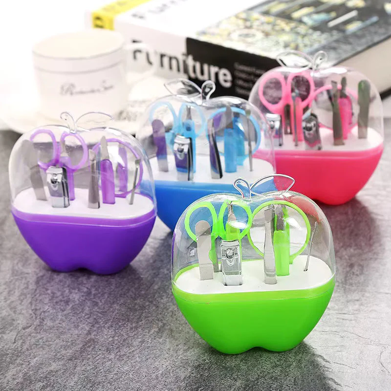 Apple Shaped Manicure Set Nail Art Clippers And Scissors Tools 1pc - Image 3