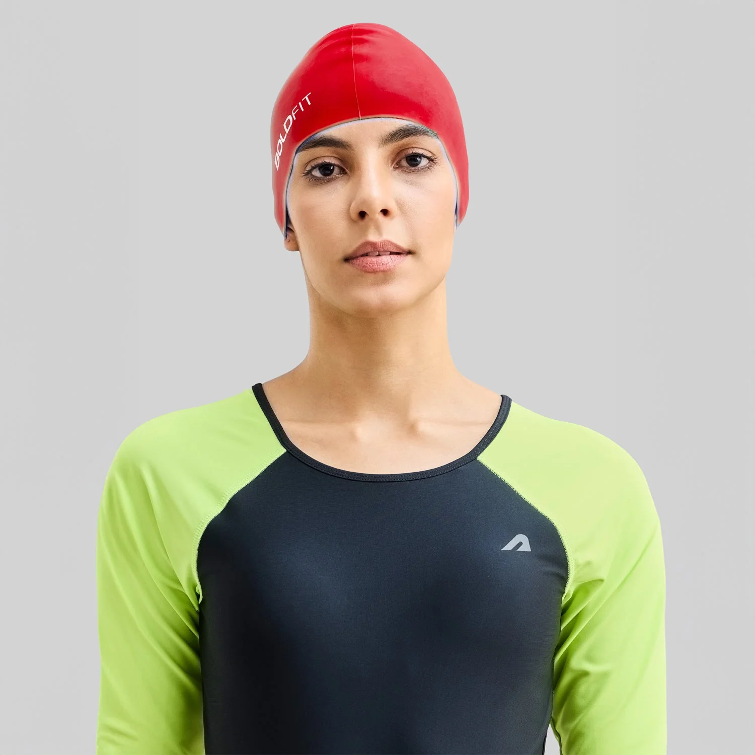 AquaFlex Swim Cap - Red - Image 2