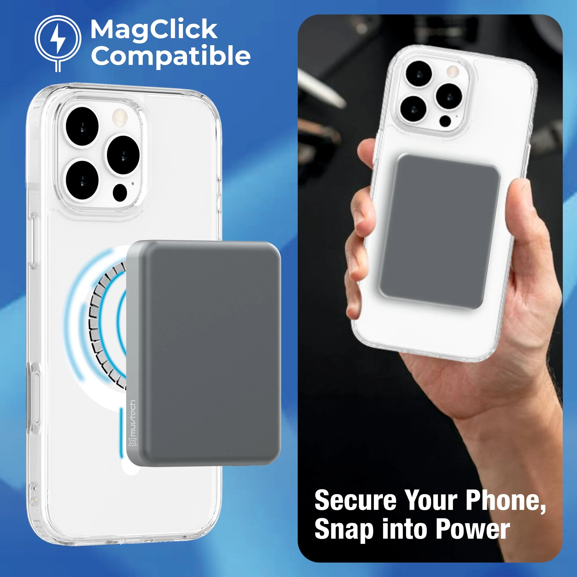 Armour SNAP Mag-safe Compatible Clear Case For iPhone 16 Series - Image 4