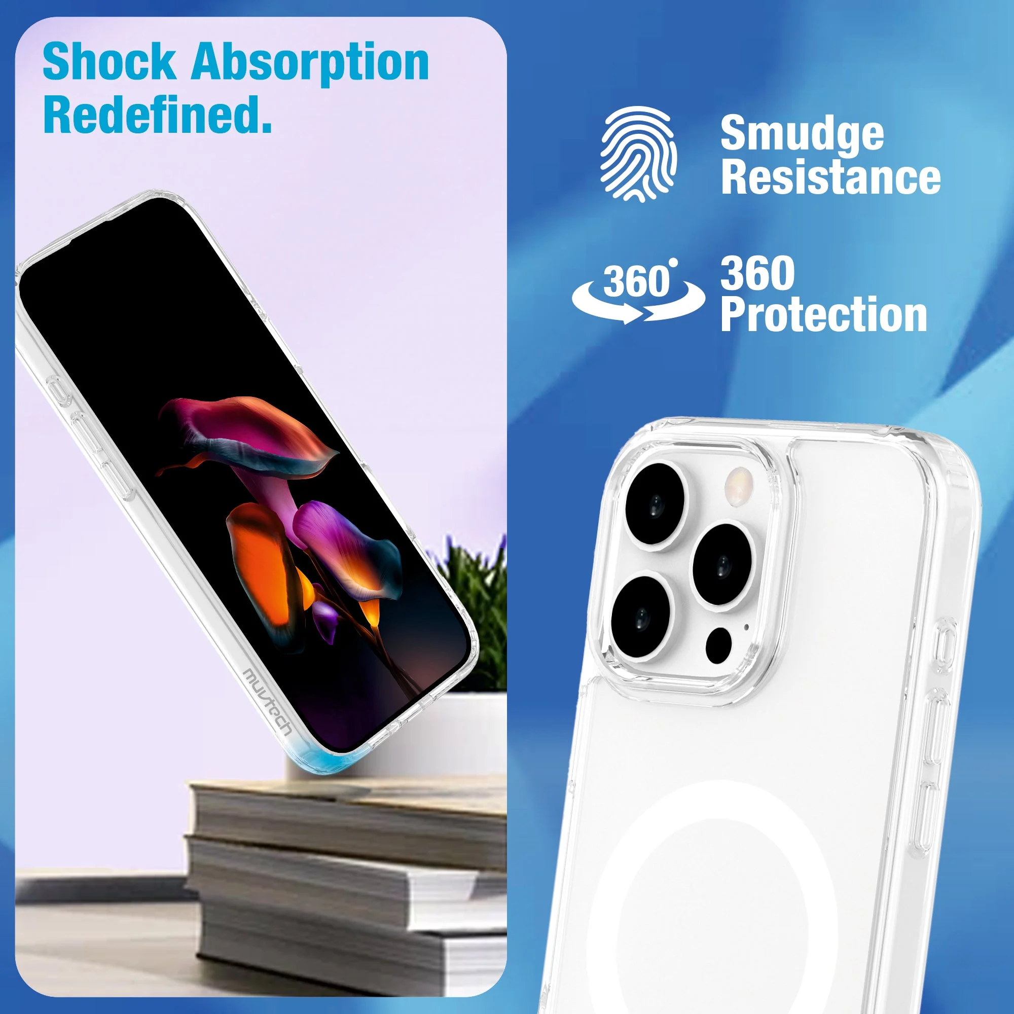 Armour SNAP Mag-safe Compatible Clear Case For iPhone 16 Series - Image 5