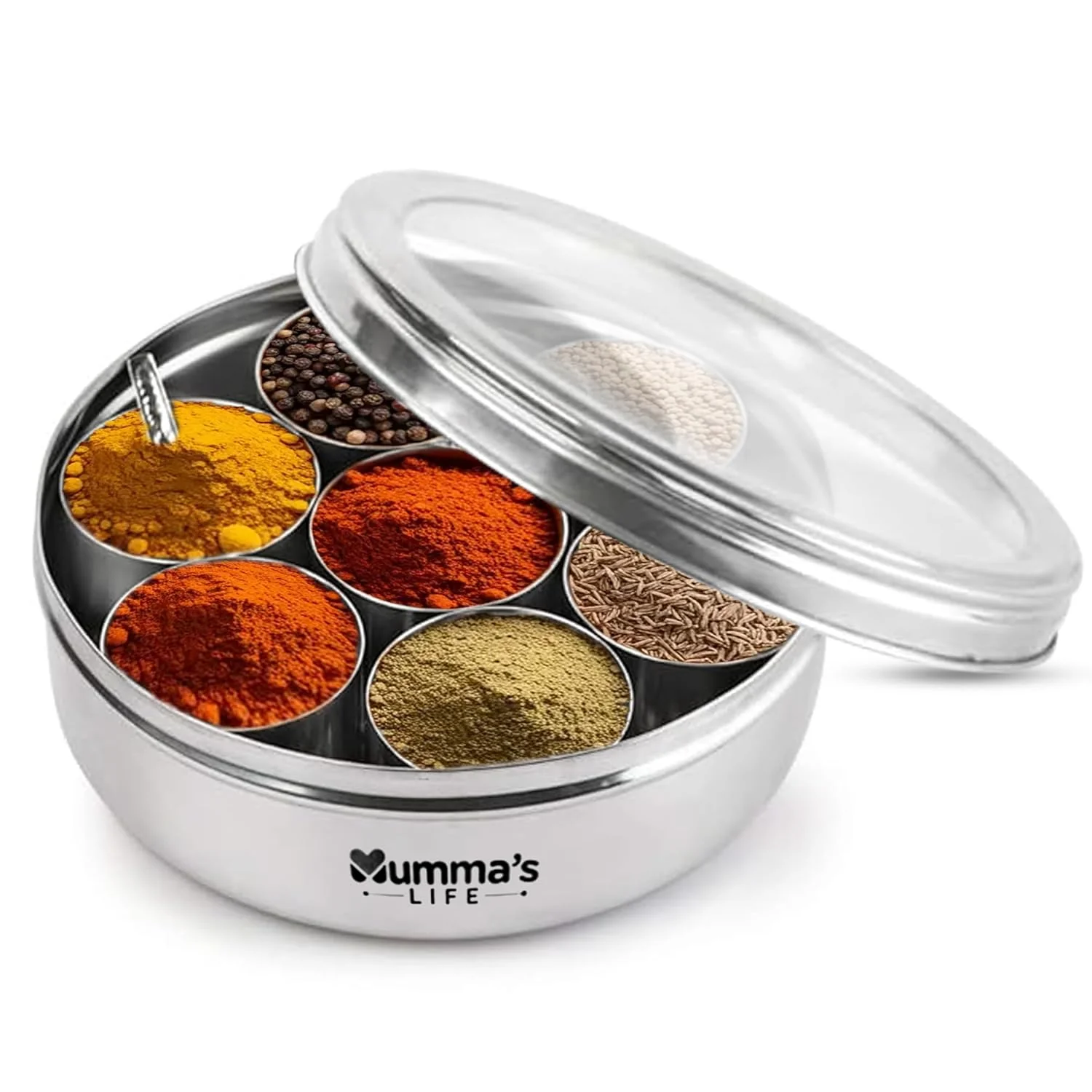 Aroma See Through Stainless Steel Masala Box For Kitchen