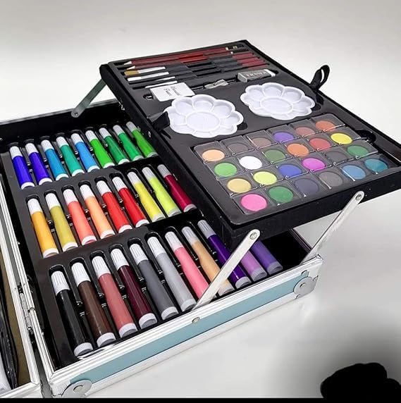 ArtPro: 145-Piece Multi-Level All-in-One Art Colouring Set Suitcase Kit Best Gift for Children - Image 4