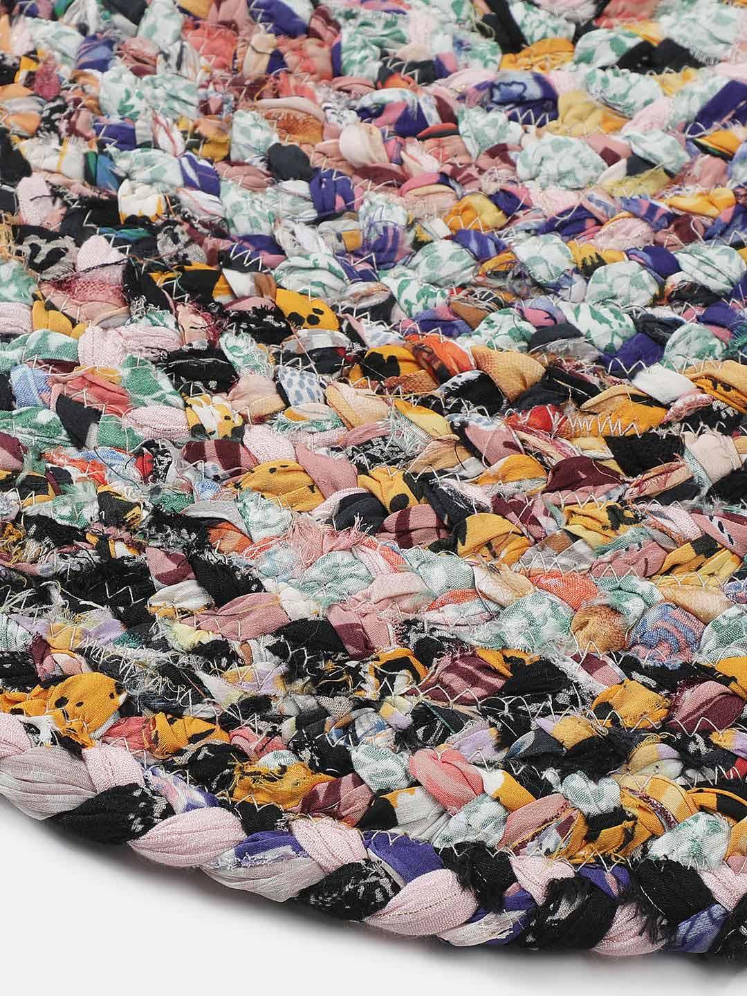 Audrey Multicolored Round Shape Cotton Rug For Stylish Look - Image 5
