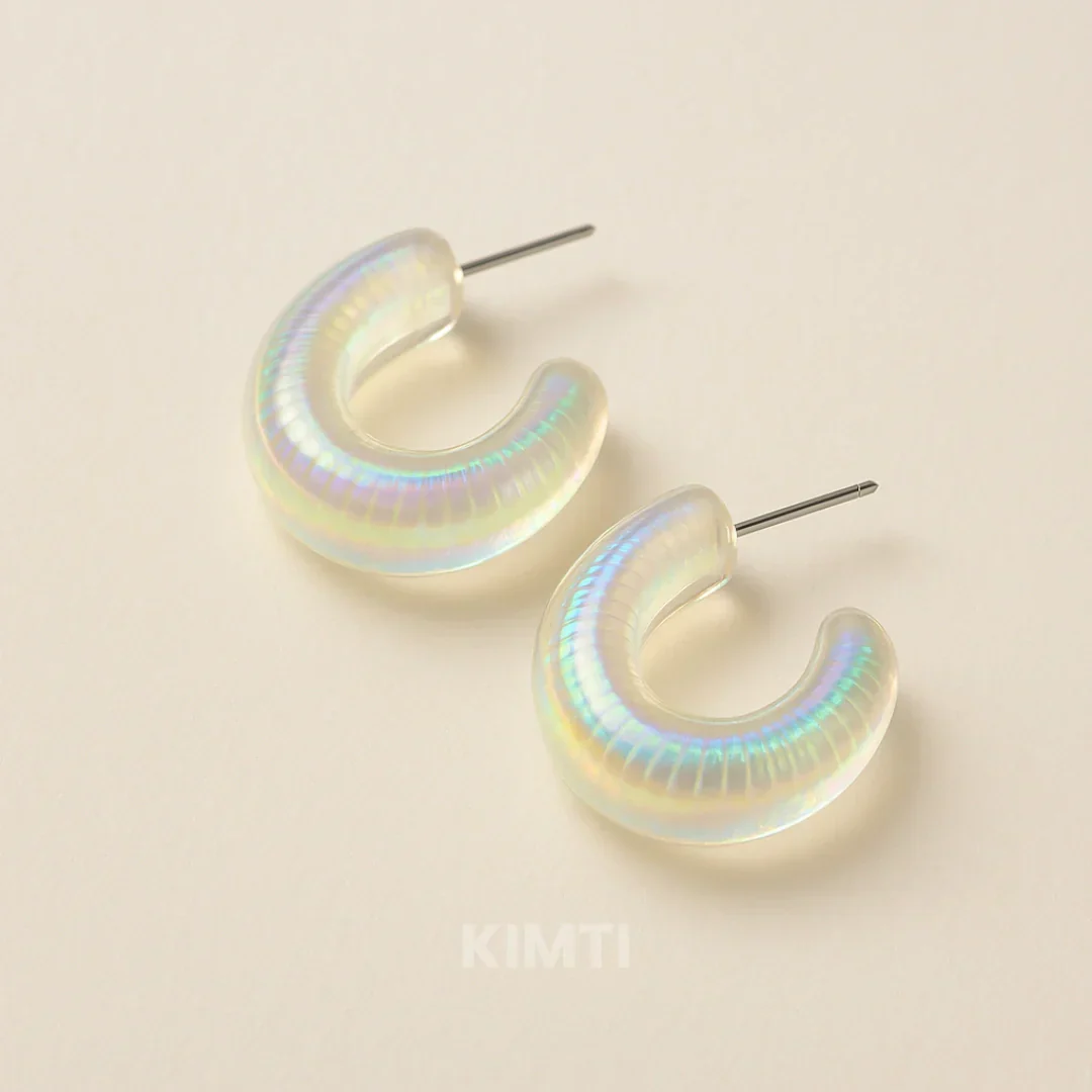 Aurora Hoops Clear Drop Earring — Buy Any 5 for Rs. 599