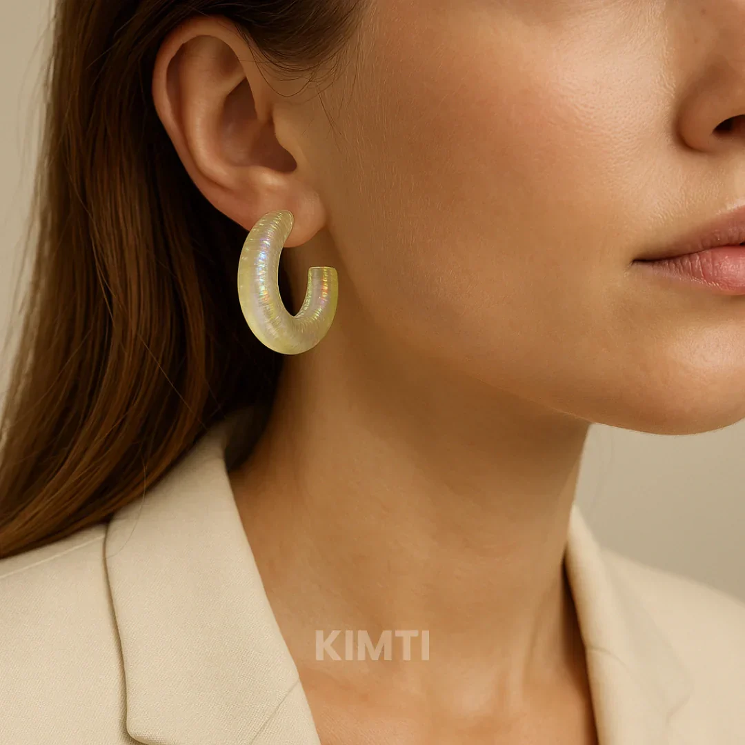Aurora Hoops Clear Drop Earring — Buy Any 5 for Rs. 599 - Image 2