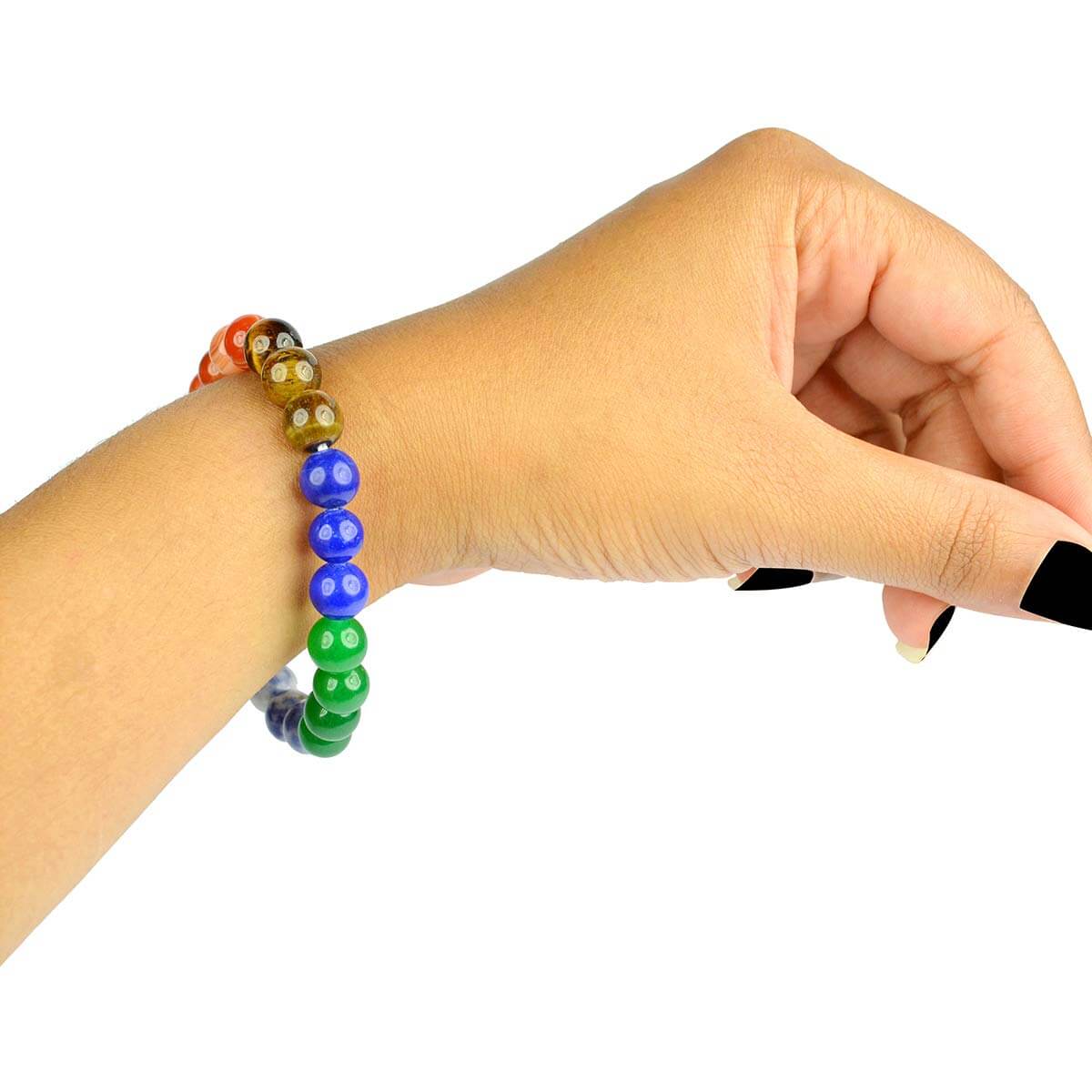 Authentic 7 Chakra Bracelet for Reiki Healing – 8 MM Beads - Image 2