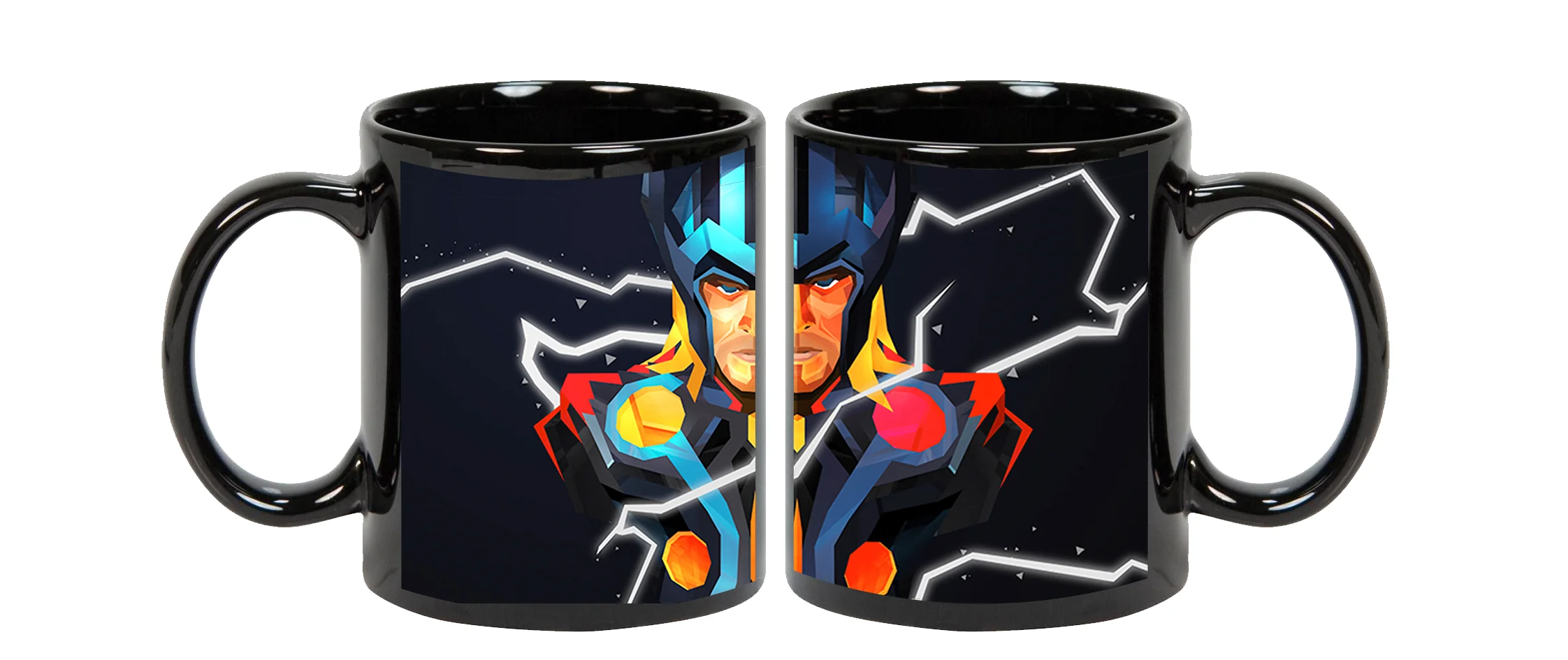 Avenger Superhero Ceramic Black Mug, 350 Ml