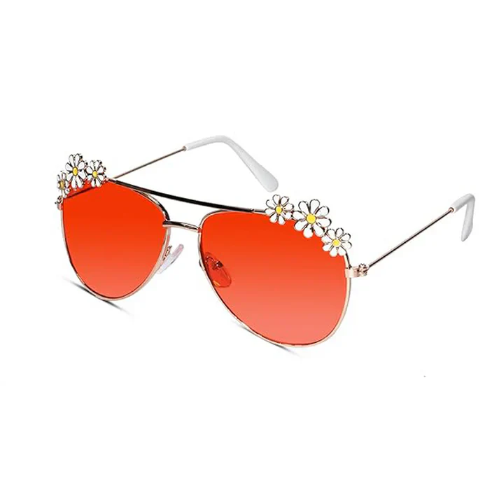 Aviator Floral Sunglasses For Girls - Image 16