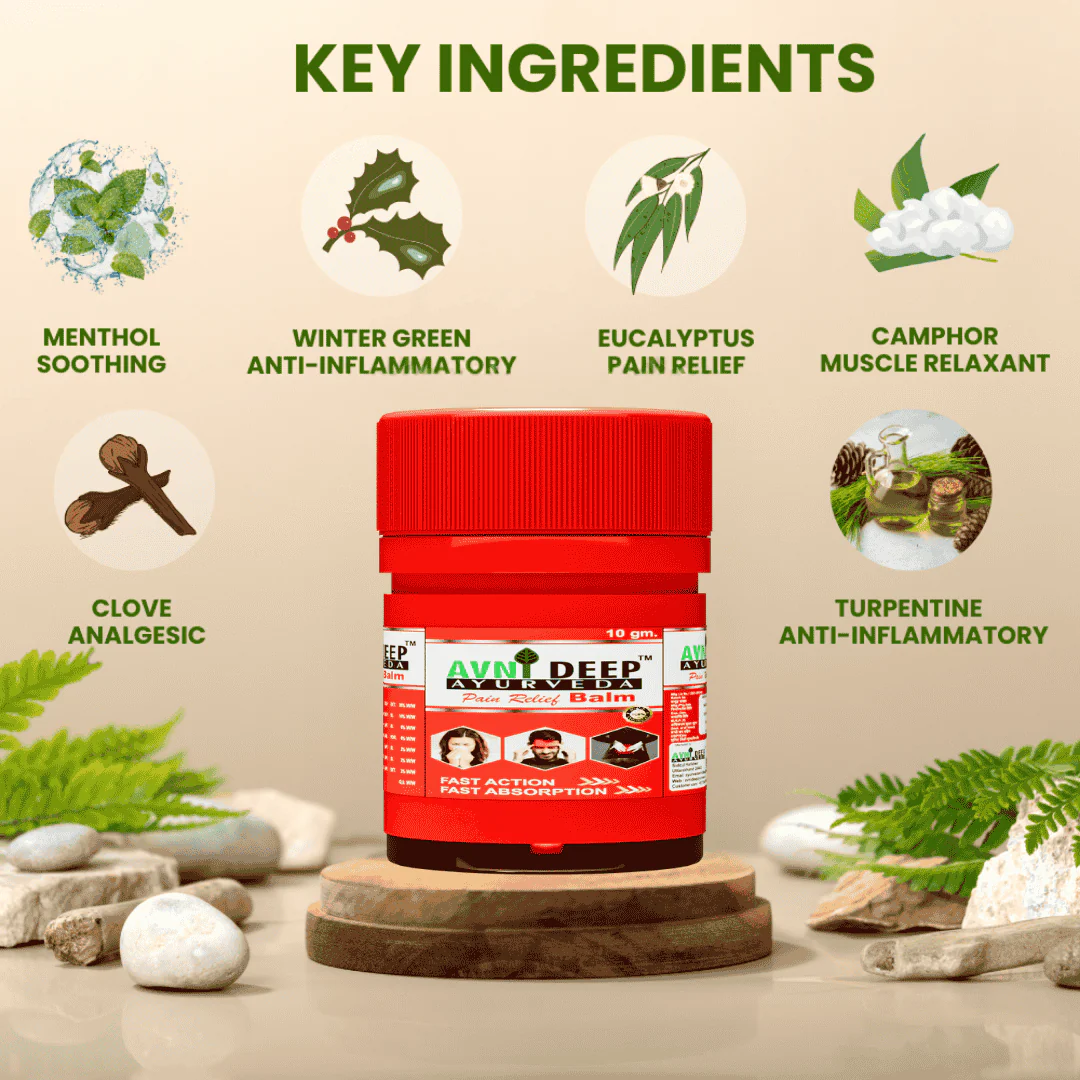 Avnideep Ayurvedic Herbal Balm – Head & Body Massage Balm | 10g (Pack of 2) - Image 3