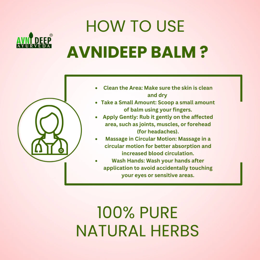 Avnideep Ayurvedic Herbal Balm – Head & Body Massage Balm | 10g (Pack of 2) - Image 4
