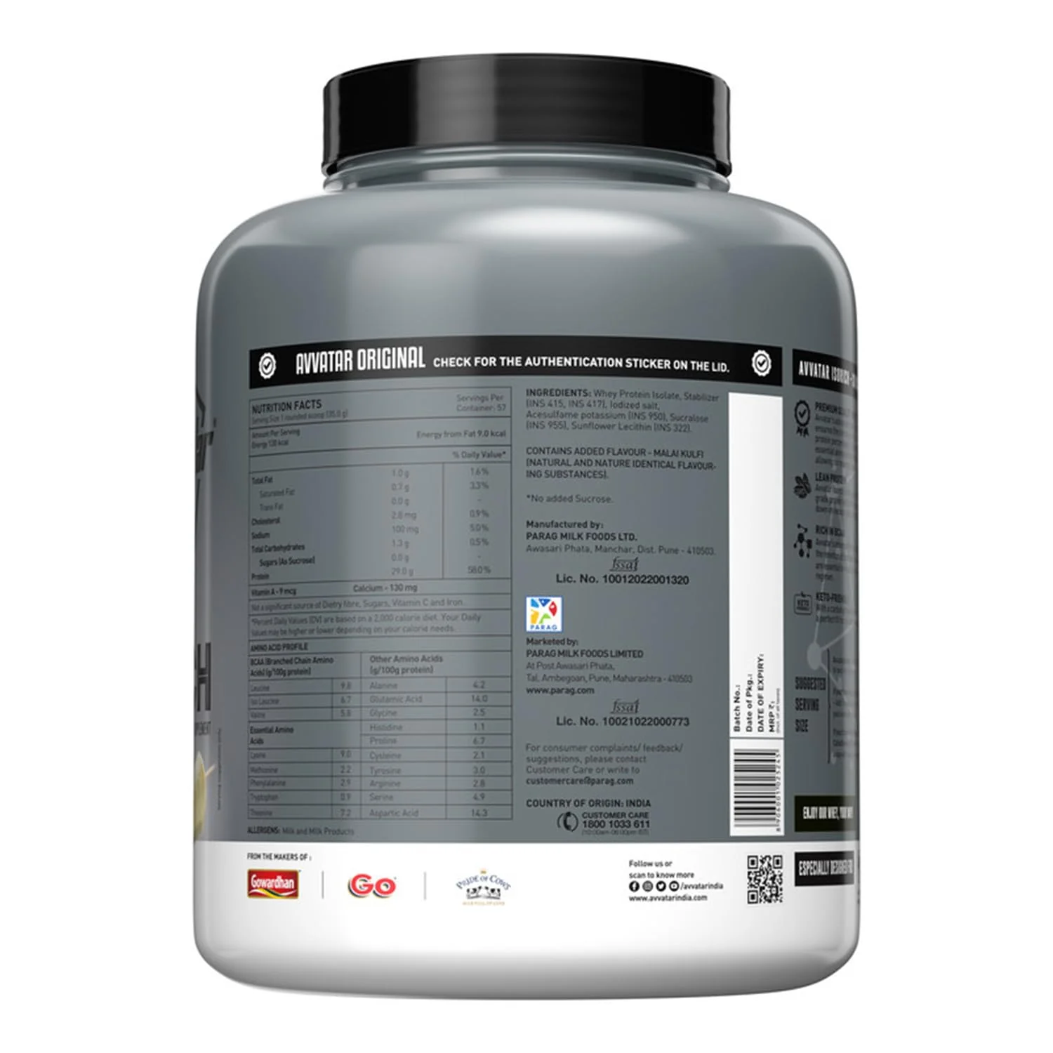 Avvatar ISORICH WHEY Isolate PROTEIN - Image 3
