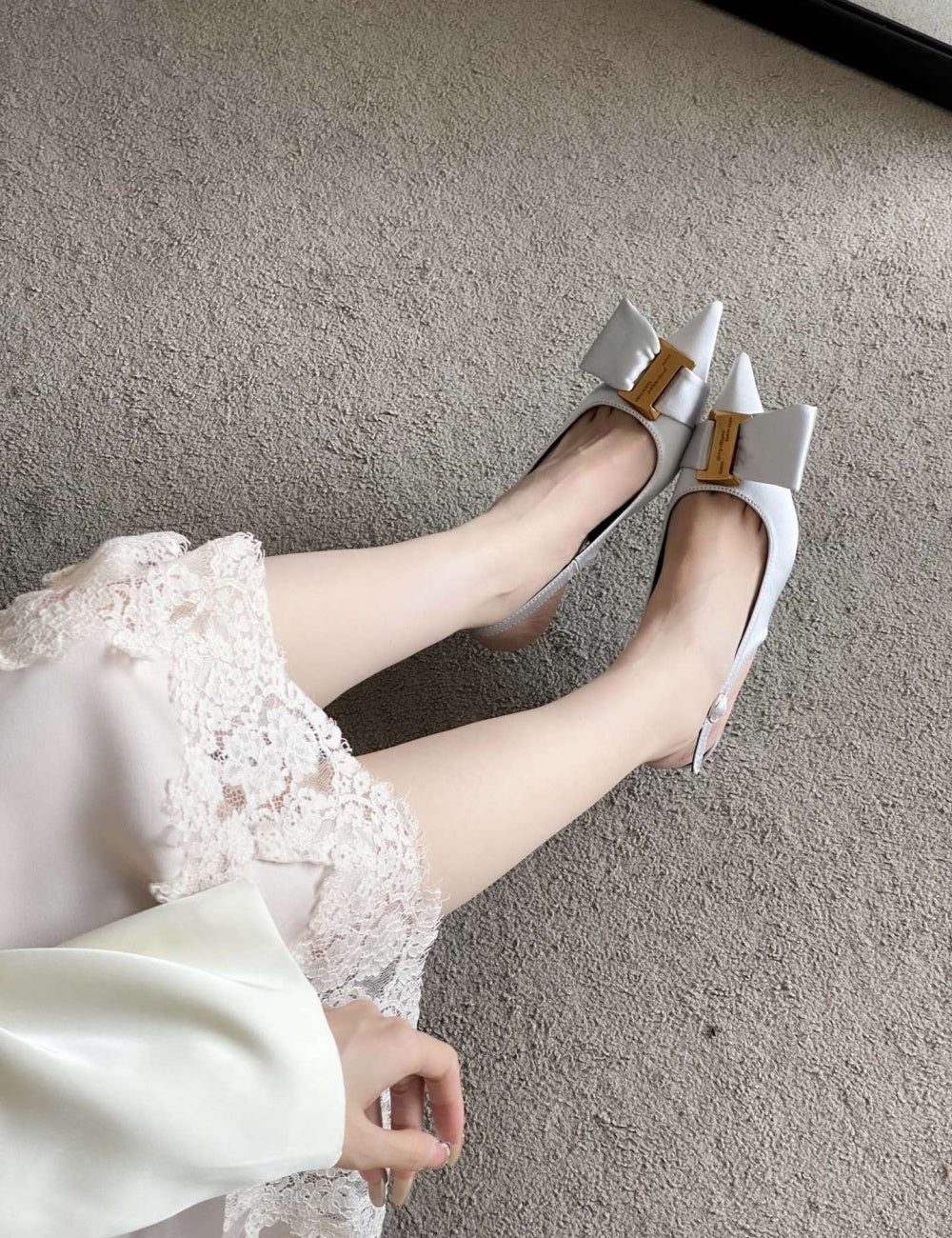 Ayla Slingback Kitten Heels - Image 9