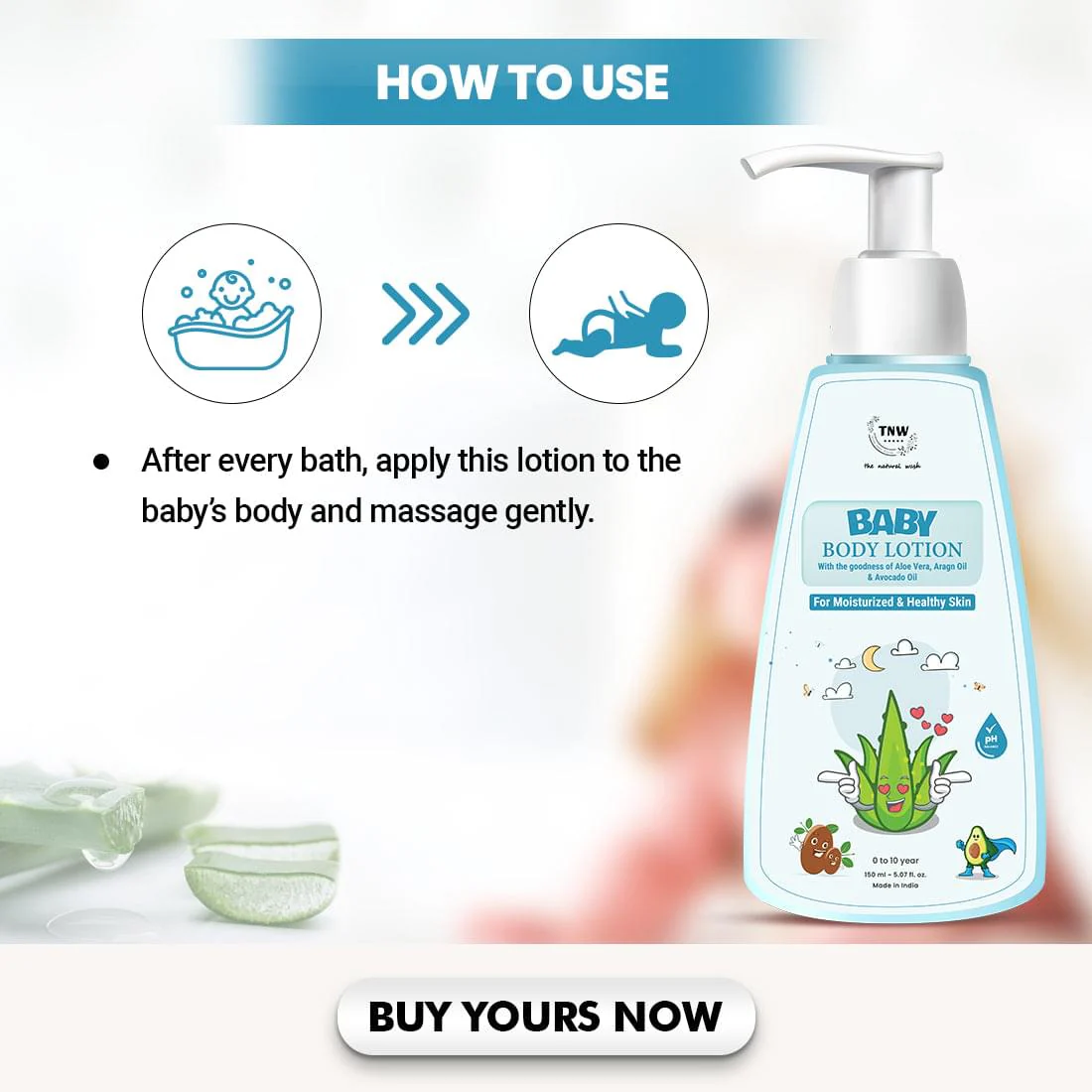 Baby Body Lotion with Natural Ingredients. - Image 3