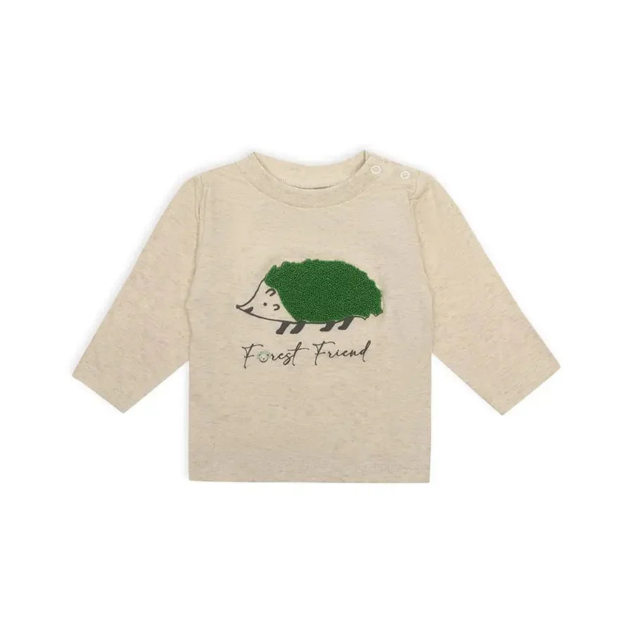 Baby Boy Forest Print Full Sleeve T-Shirt - Image 2
