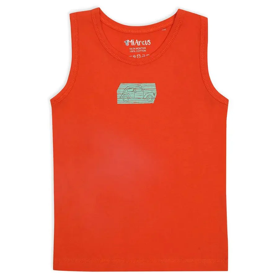 Baby Boy Vest With Crazy Car Print- (Pack Of 3) - Image 2