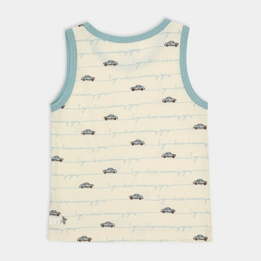 Baby Boy Vest With Crazy Car Print- (Pack Of 3) - Image 5