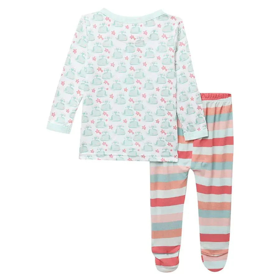Baby Boy Whale Print Full Sleeve Bambino Set - Image 3