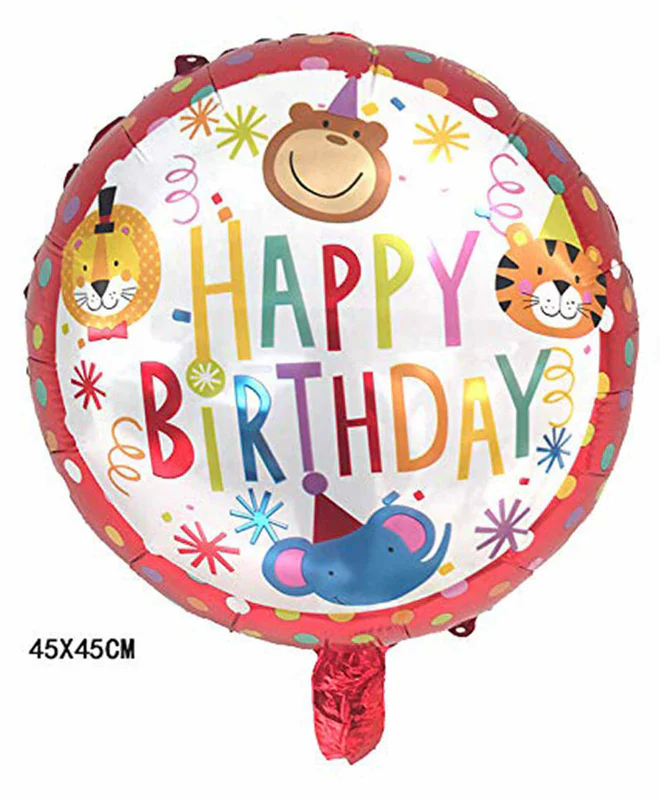 Baby Elephant Jungle Animal Themed Foil Balloon Set (Pink) (Pack of 5) - Image 4