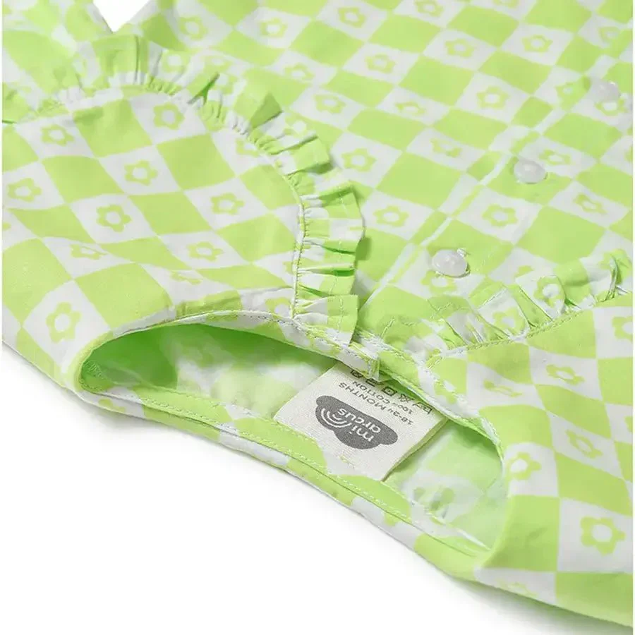 Baby Girl Front Open Top With Frill Detailing - Image 4