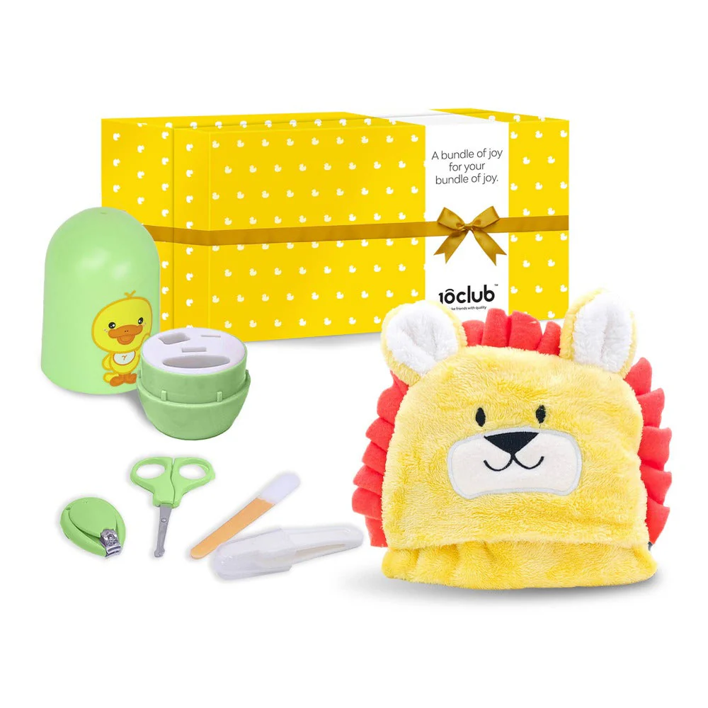 Baby Hooded Blanket Towel And Nail Care Kit