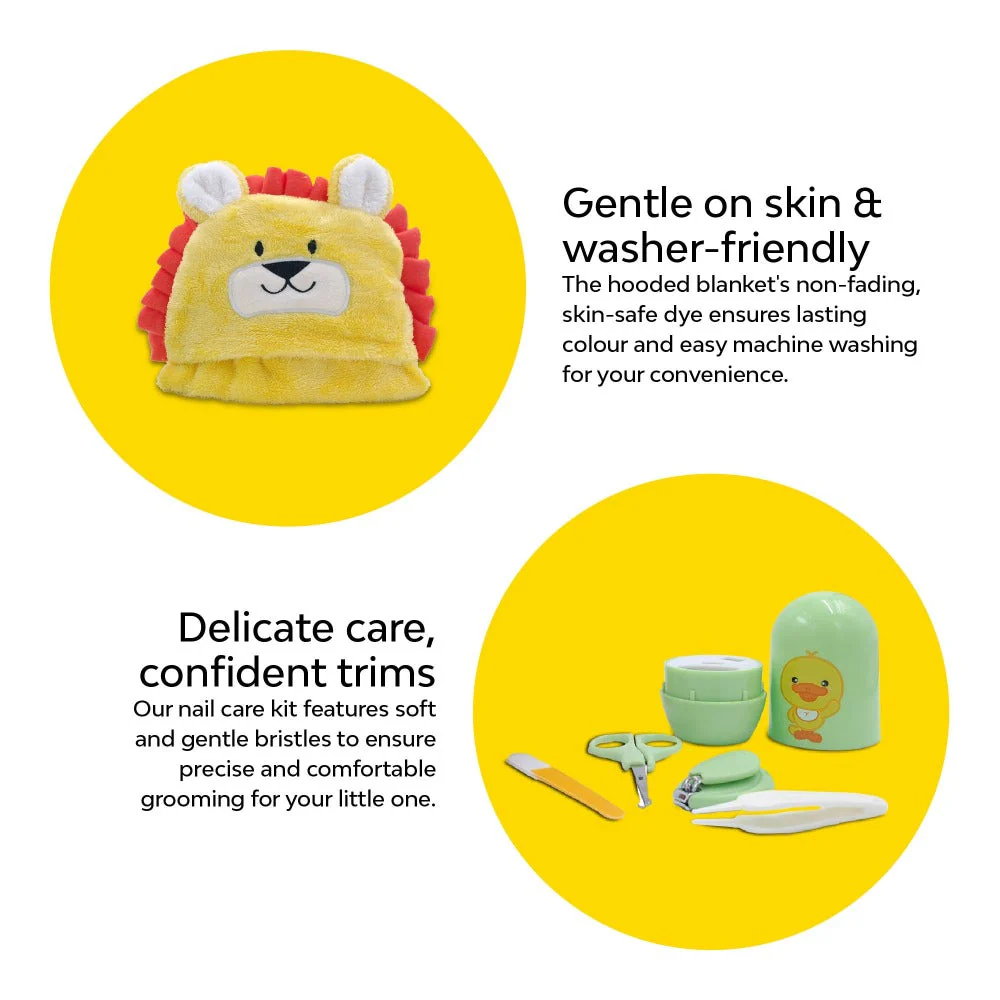 Baby Hooded Blanket Towel And Nail Care Kit - Image 2