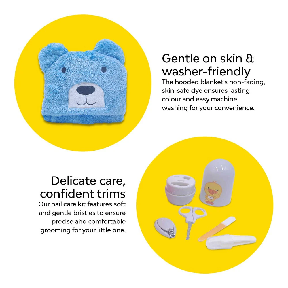 Baby Hooded Blanket Towel And Nail Care Kit - Image 6
