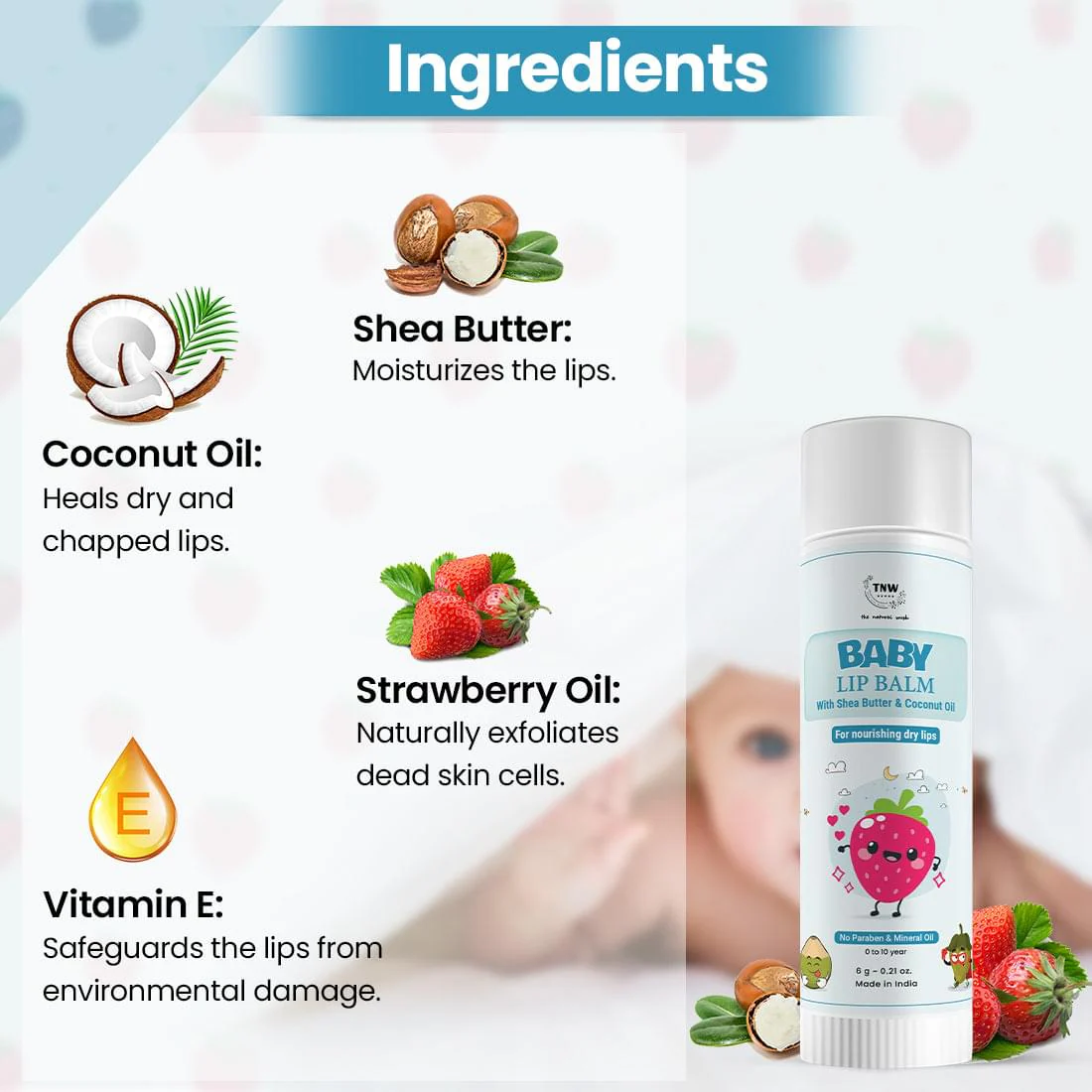 Baby Lip Balm for Dry Lips. - Image 2