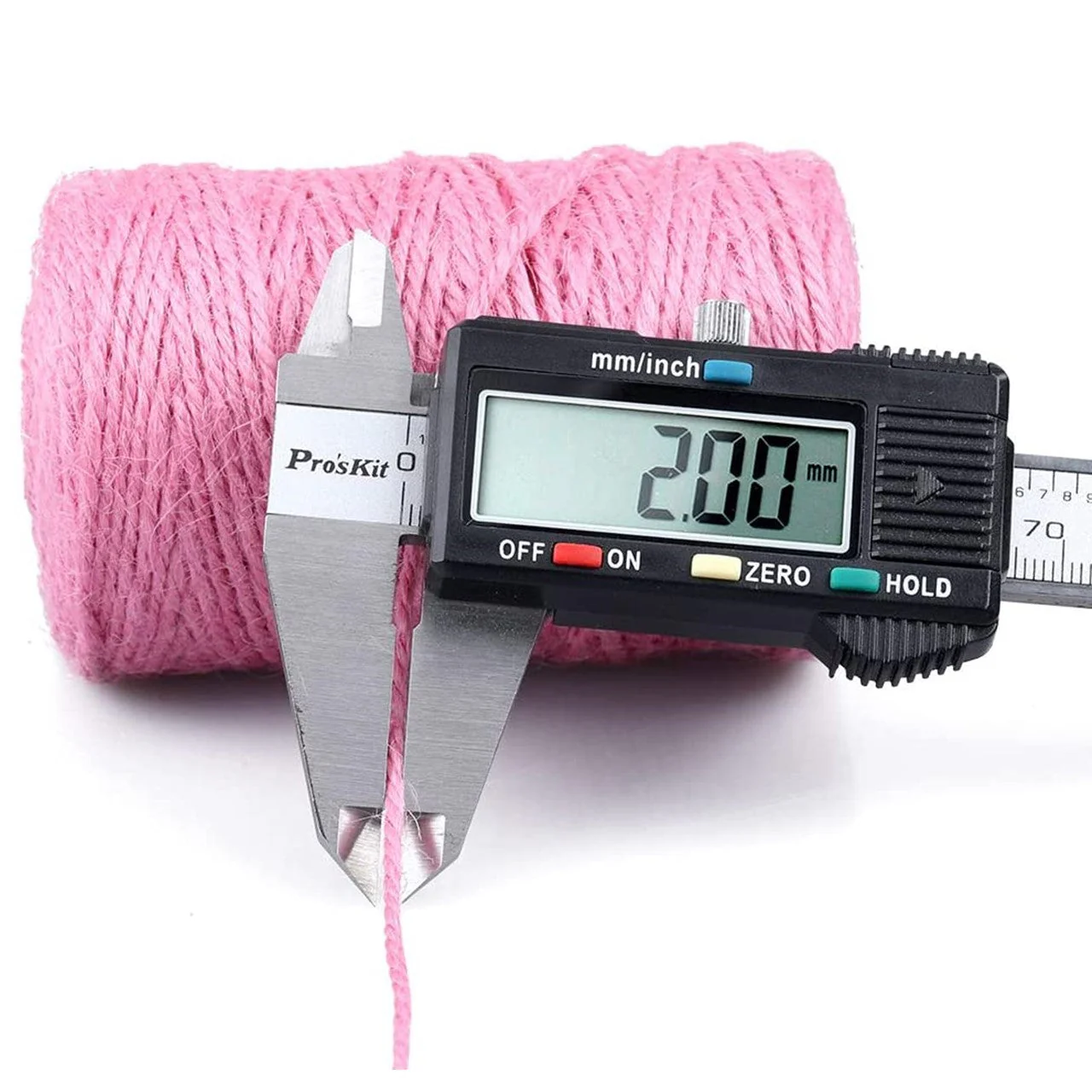 Baby Pink Jute Cord – 2 mm Natural Twine (130 Meters) - Image 2