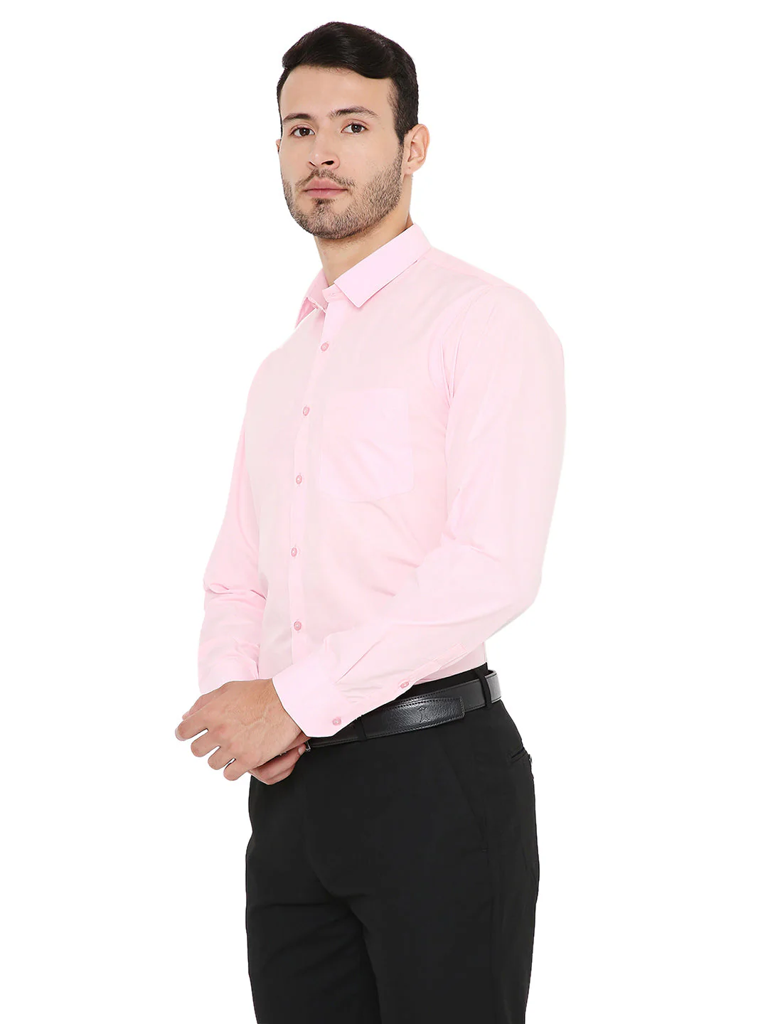 Baby Pink Solid | Slim Fit | Formal Shirt - Image 3