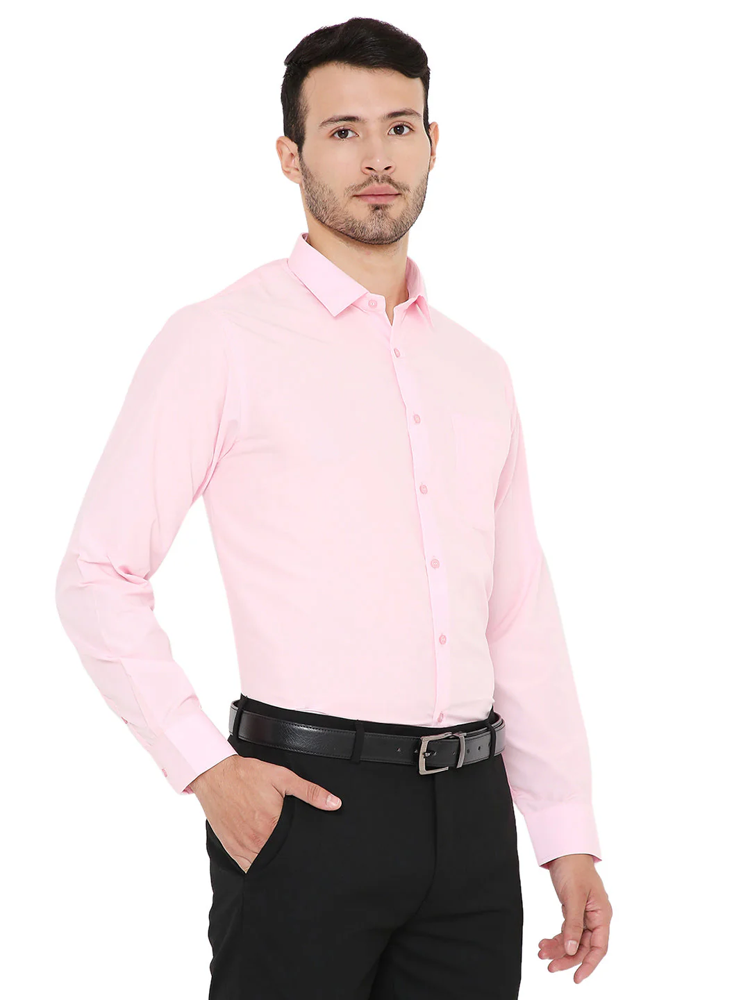 Baby Pink Solid | Slim Fit | Formal Shirt - Image 4