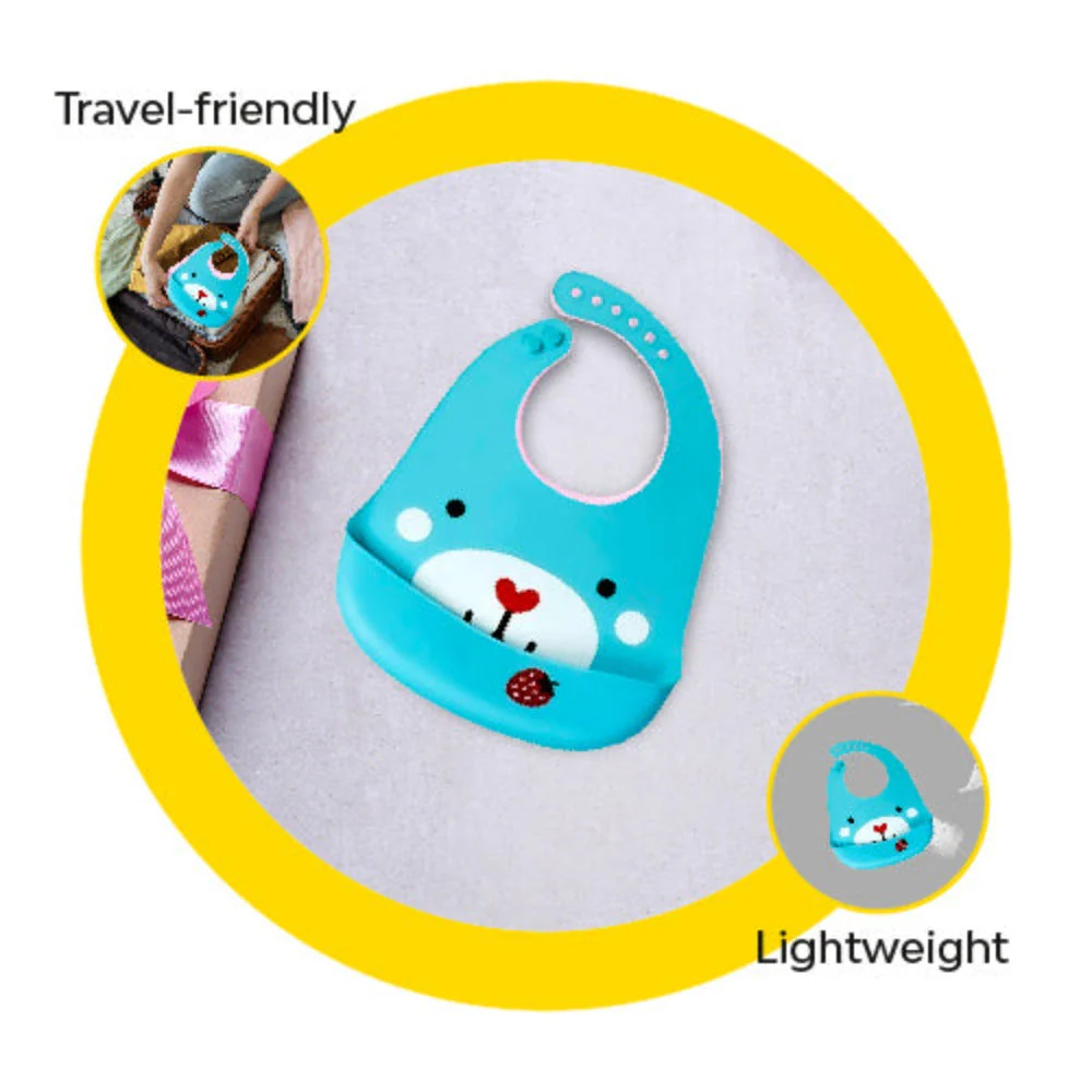 Baby Waterproof Silicone Bib With Pocket - Image 13