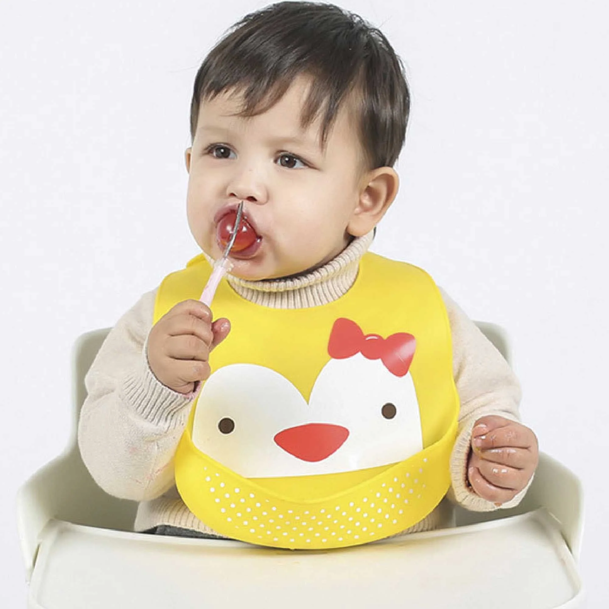 Baby Waterproof Silicone Bib With Pocket - Image 27