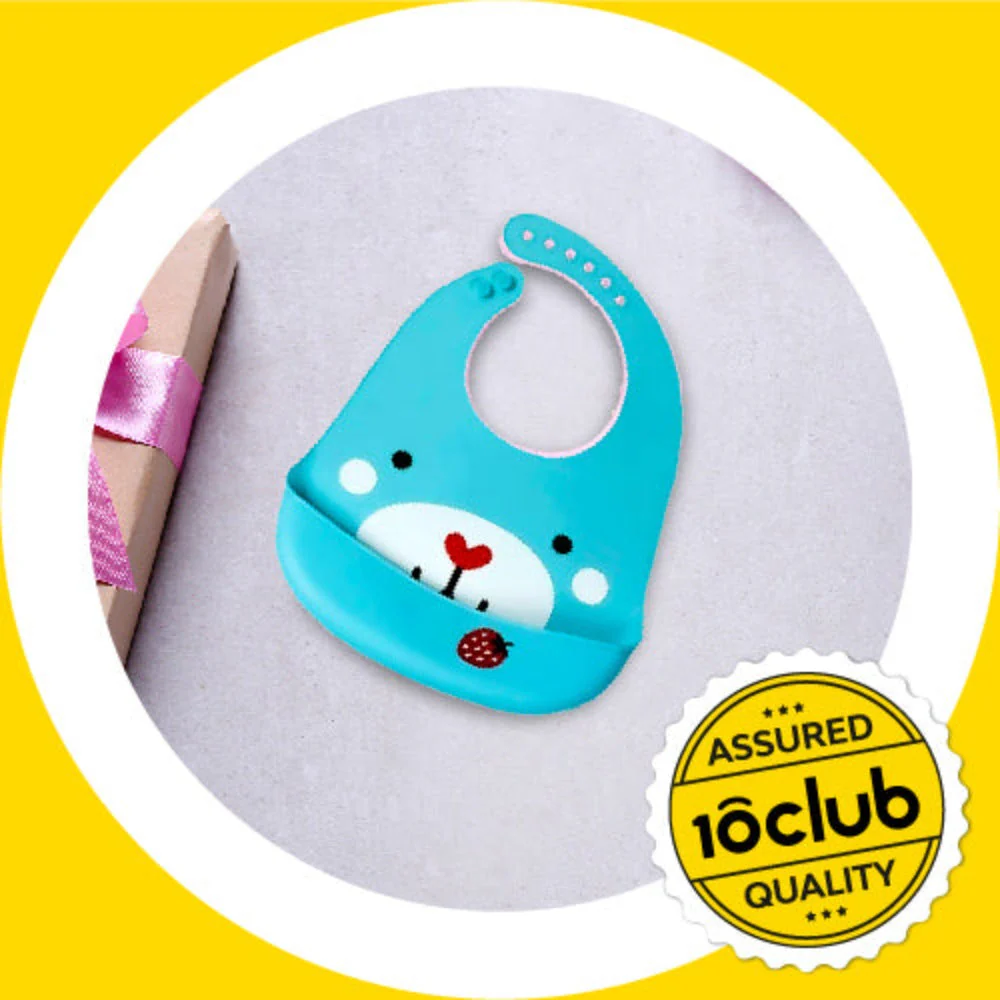 Baby Waterproof Silicone Bib With Pocket - Image 7
